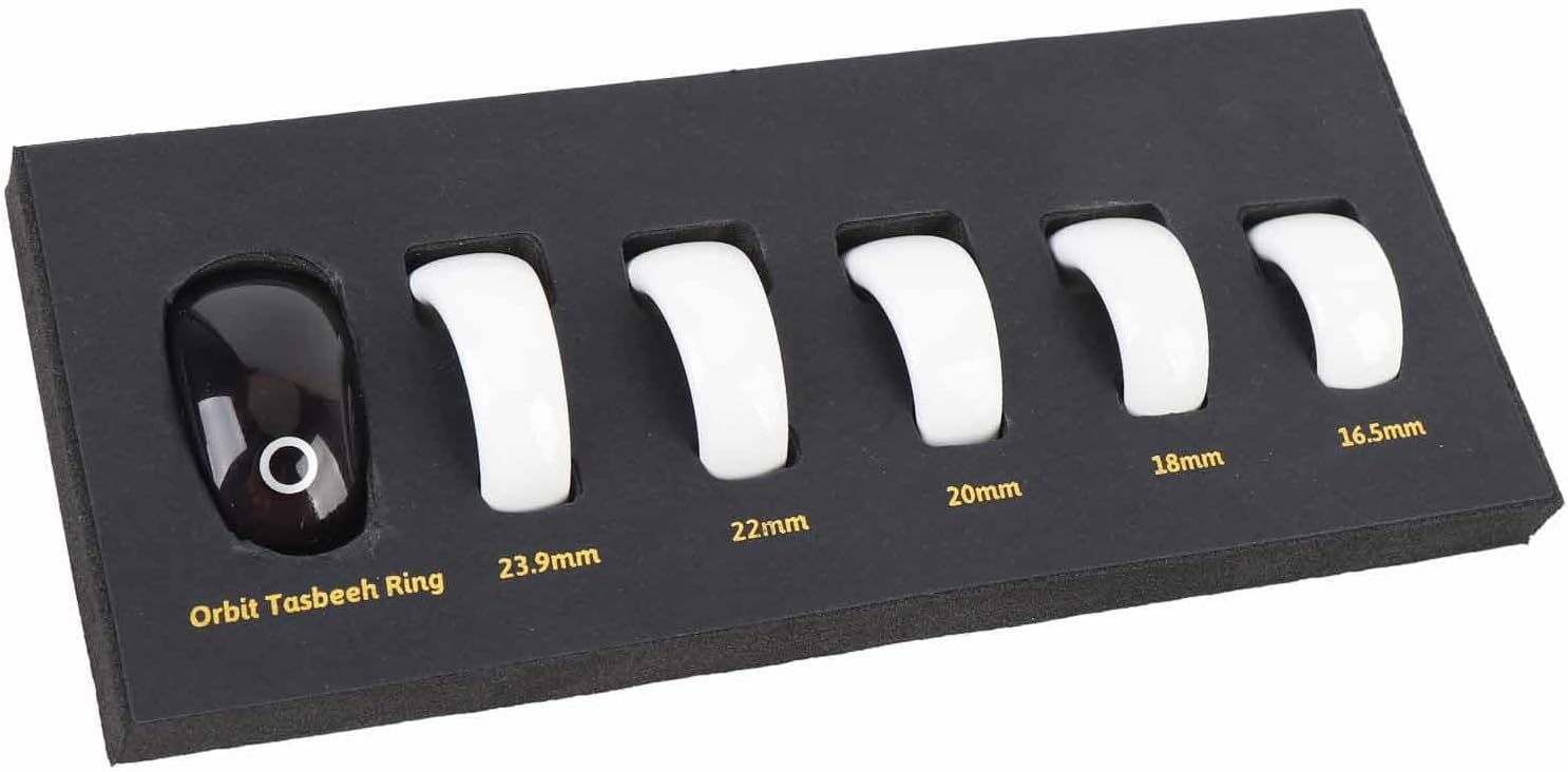 Hamwesh Electronic Finger Counter, IP68, with 5 Sizes Rings, for Golf, Goods Counting, Lap & Knitting (White)