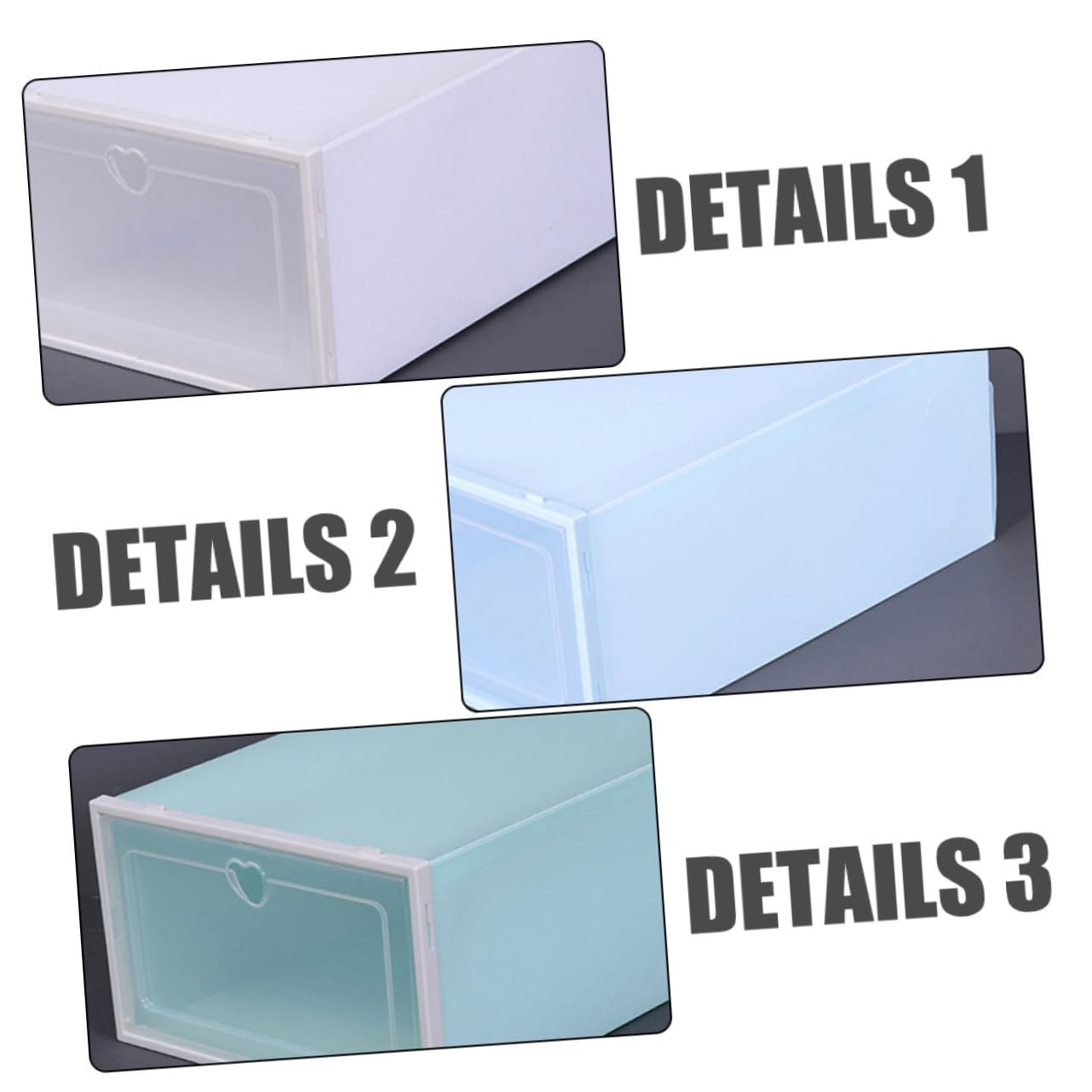 4 piezas Cajas Transparentes para Zapatos con Tapa Abatible Caja Apilable de Plástico Grueso Tipo Cajón Diseño Prueba de Polvo y Fácil Limpieza Almacenamiento Organizado para