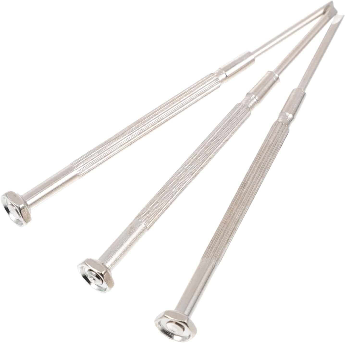 Silver 3PCS Woodwind Repair Tool Set - Precision Screwdriver & Spring Hook for Saxophone, Clarinet, Flute - Stainless Steel Non-Slip Electric Screwdriver for Instrument Maintenance