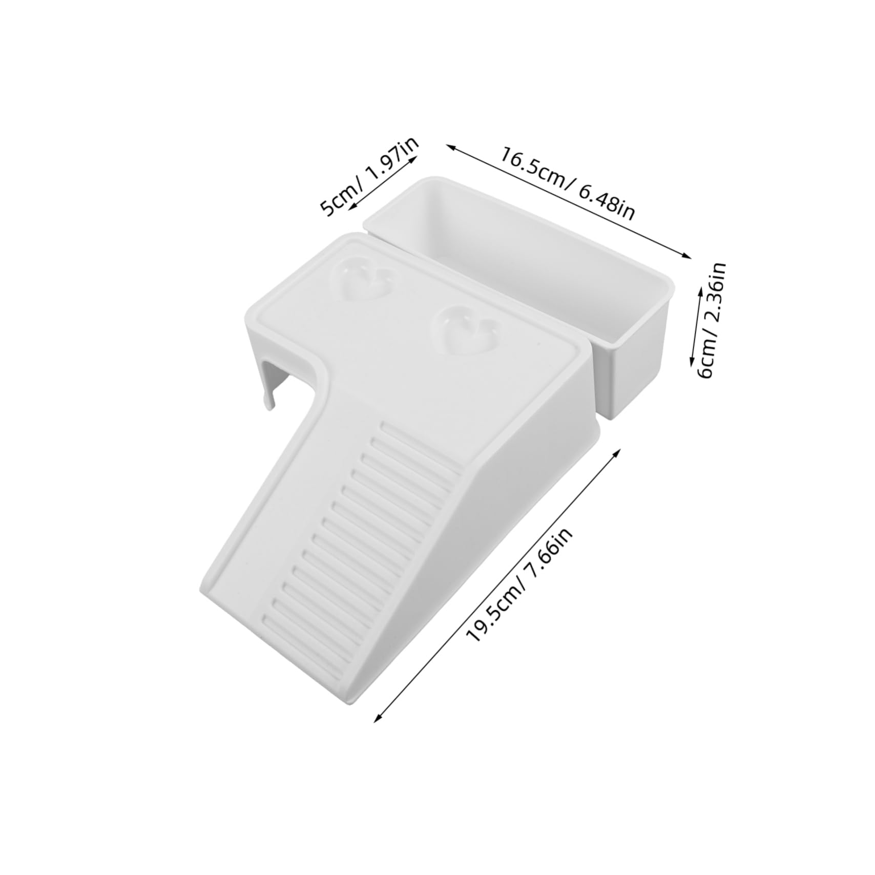 COLLBATH Turtle Tank Decoration: Turtle Basking Platform with Feeding Area Lightweight Plastic Hideout for Tortoise and Reptile Tanks