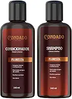 Kit Shampoo Condicionador Masculino Refrescante Hidratação Cabelo Barba Nutrição 140 ml Condado (Floresta (Amadeirado))