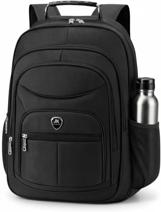 Mochila Executiva para Notebook, Preta, Resistente à Água, Alças Ergonômicas Reforçadas, Múltiplos Bolsos com Zíper, Ideal para Trabalho, Faculdade e Viagem