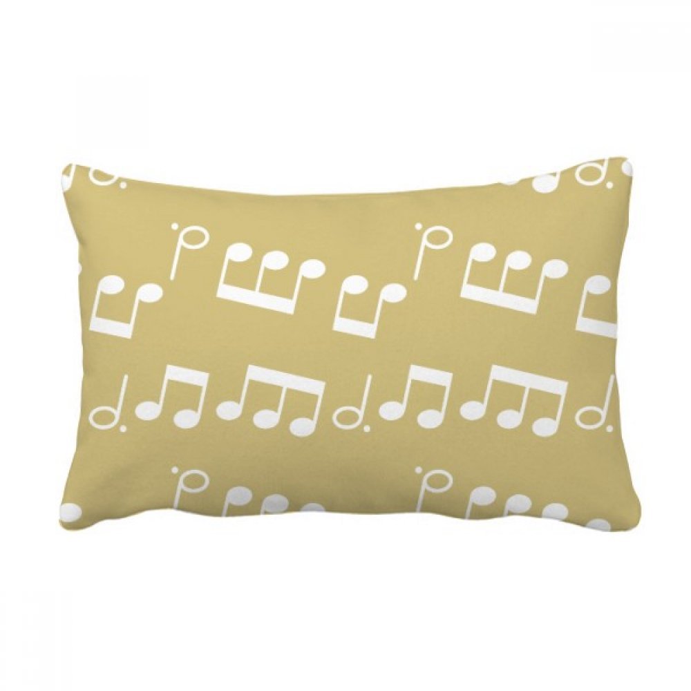 Coussin de canapé notes de musique jaune pour harmoniser votre salon cocooning