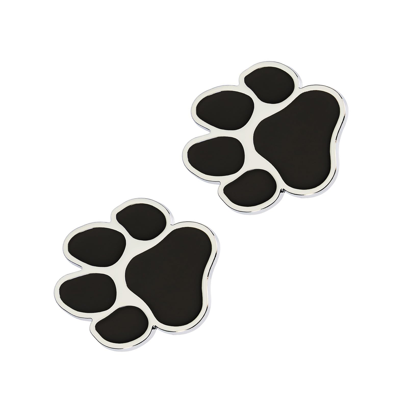 1 Pair 3D Animal Paw Print Car Decal in Zinc Alloy Eye Catching Design for Auto Exterior Add Unique Styles to Your Vehicle Waterproof Car Outside Sticker