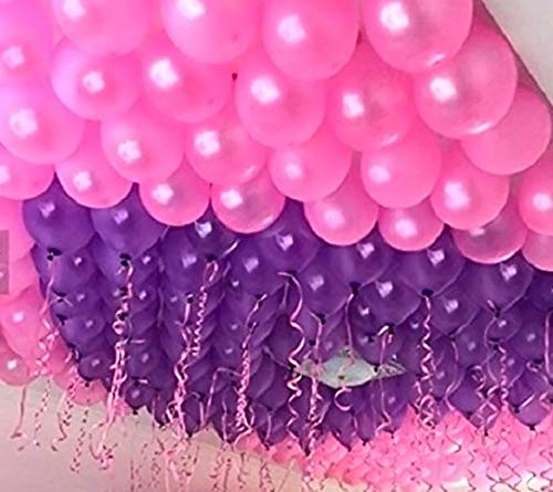 HK Balloons 100Pcs Pink & Purple Latex Balloons Premium Helium Balloons for Birthday Wedding Valentine Engagement Anniversary Christmas Festival Baby Shower Party Decorations Balloons