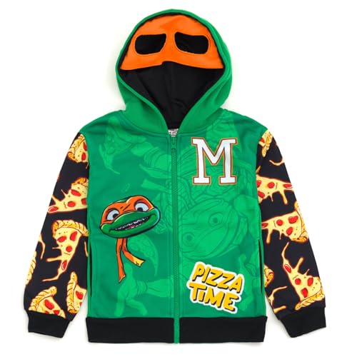 Image of TEENAGE MUTANT NINJA Turtles Boys' Cosplay Fleece Zip-Up Hoodie Toddler to Big Kid