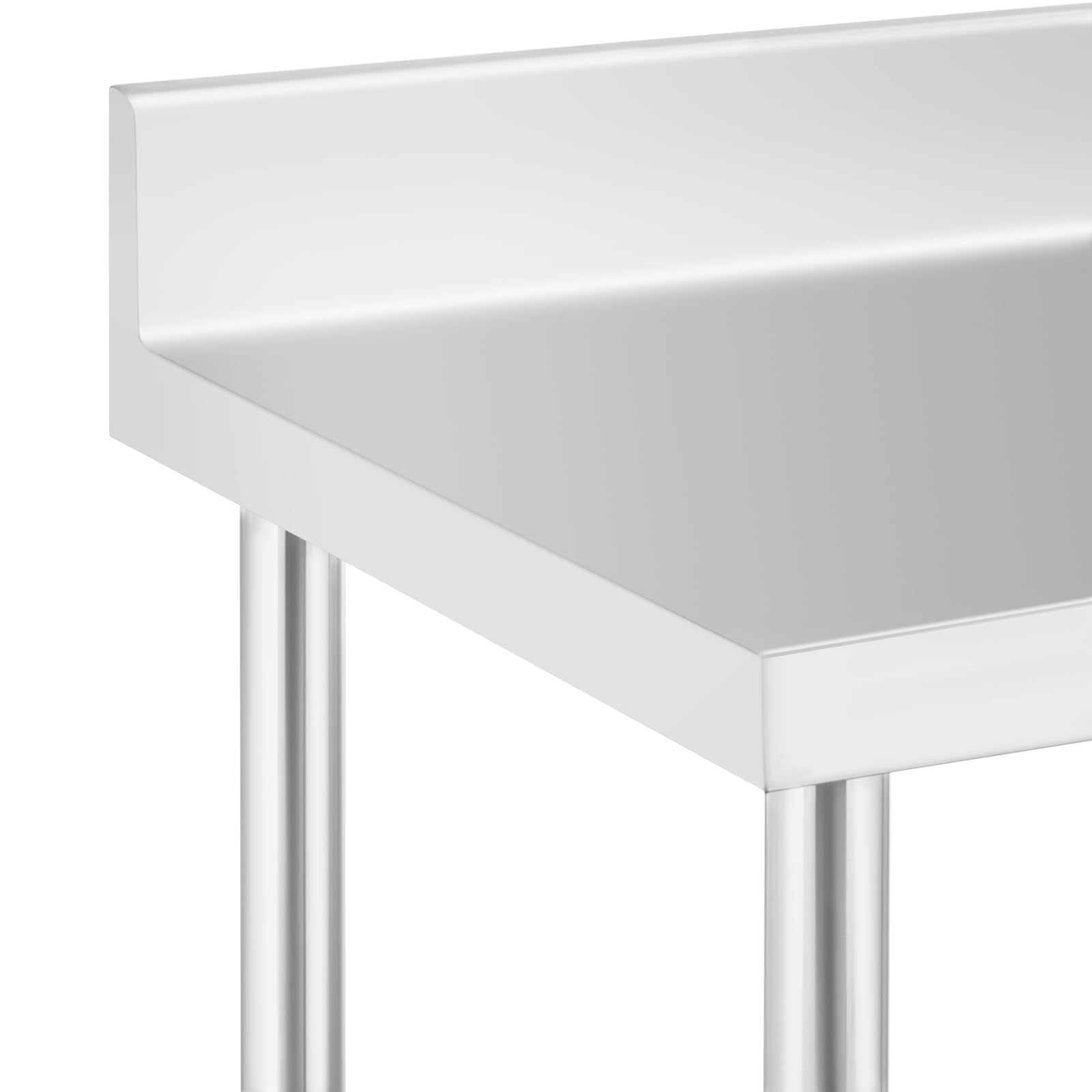 Royal Catering Tavolo in acciaio inox con ruote e alzata – 60 x 120 cm, portata 158 kg