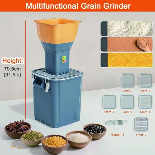 Moulin électrique à grains blé maïs épices herbes acier inoxydable
