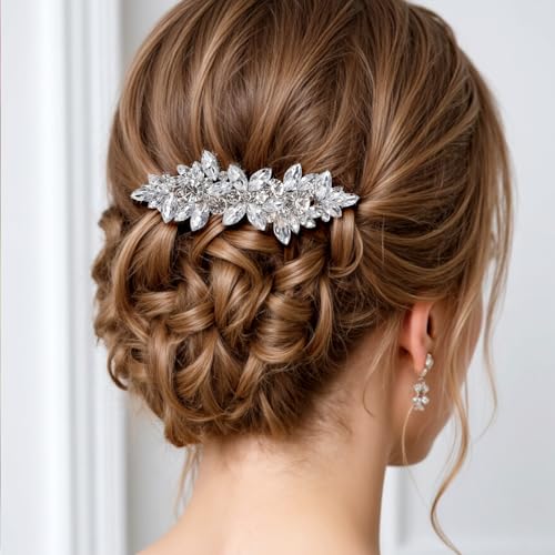 Pinza de pelo con cristales para mujer miniatura 4