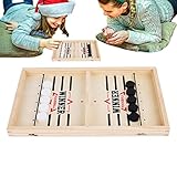 pologmase Schnelles Sling Puck Spiel, Sling Puck Spiel Interaktives Eltern Kind Spielzeug Set, Lustige Tisch Holz Eishockey Spiel Party Spiele Familien Brettspiele Für Kinder Und Erwachsene