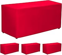 Vista 27 de PLOYMONO - Juego de 2 manteles ajustables, mantel de longitud hasta el suelo para mesa rectangular de 4 pies (122x61 cm) de poliéster, ideal