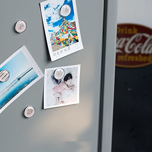 Mei Yi Tian Rose Gold Fridge Magnets Round Glass Magnets For Decorative Refrigerator, Dry Erase Board, Whiteboard Calendar Maps, 30Mm(1.18") 6Pcs/Pack #TOP4