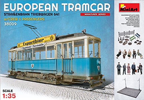 Tramcar européen MiniArt 1/35 : maquette historique d'exception avec équipage complet