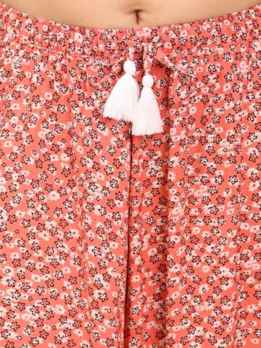 Image of B STORIES Women's Viscose Printed Lounge Culotte Shorts (Pack of 2)