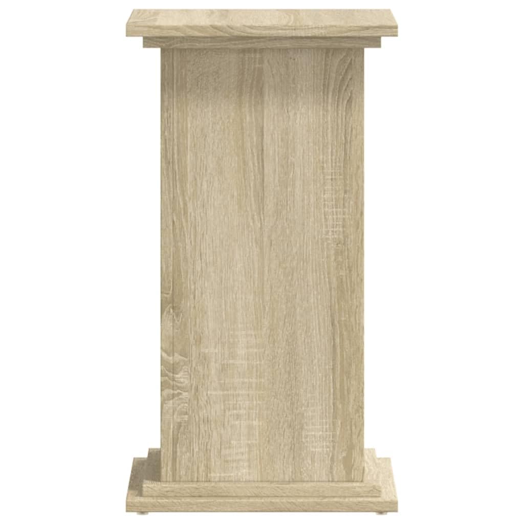 Supporto per piante in rovere Sonoma, 33 x 33 x 60 cm, colonna per fiori in legno, sgabello stabile per vasi di fiori, moderno sgabello per fiori per piante e decorazione per interni