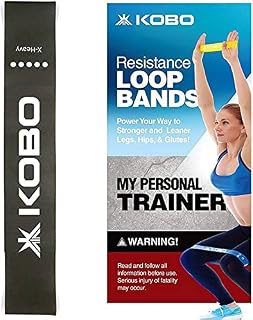 AC-37 Resistance Loop Band 2" Wide for Squats, Hips & Glutes, Yoga, Crossfit, Stretching, Strength Training, Physical Therapy for Men & Women - Includes Travel Bag & Workout Guide Booklet