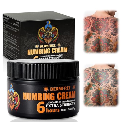 50g Schmerzfreie Tattoo-Betäubungscreme Tattoo Betäubungscreme Betäubung der Haut Tattoo Numbing Cream wird verwendet um die Haut während des Tätowierens zu betäuben Bester Tattoo-Schutz