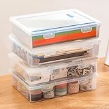 TRANSPARENT: Nos conteneurs de stockage d'artisanat ont un aspect lisse et transparent, qui a l'air propre et bien rangé, elles permettent de localiser rapidement les articles souhaités sans avoir à ouvrir le couvercle. Ce qui vous fait gagner du temps, parfait pour organiser les outils nécessaires dans notre vie quotidienne.
