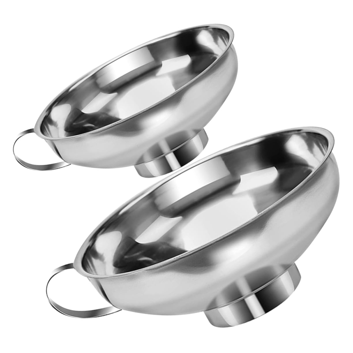 Cabilock 4 Set 4 Set Imbuto In Acciaio Inox Imbuto A Bocca Larga Per Barattolo Di Per Conserve Per Uso Cucina Di Riempimento Imbuti A Bocca Larga 2 pezzi * 4