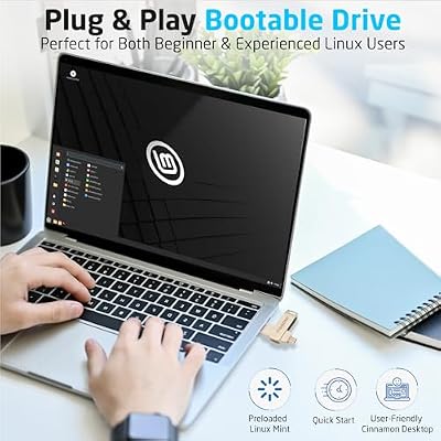 Beamo Linux Mint Cinnamon 22.2 (Most Recent Version) 64-bit Bootable USB Flash Drive, Live USB for Installing and Repairing Linux Mint