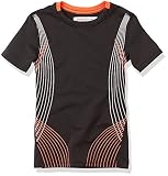 Cuello redondo RED WAGON Camiseta Técnica de Manga Corta para Niños, Negro (Black Solid), 4 años