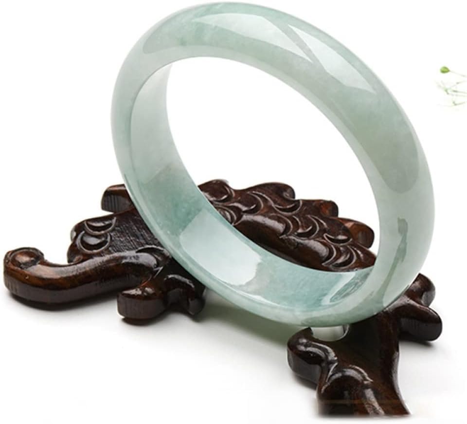 Bracelet de jade vert clair naturel bijou traditionnel pour femme