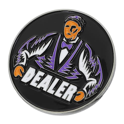 KOMBIUDA Dealer Button for Poker Guard Marker for Game Counting Novelty Poker Supplies for Parties and Poker Night