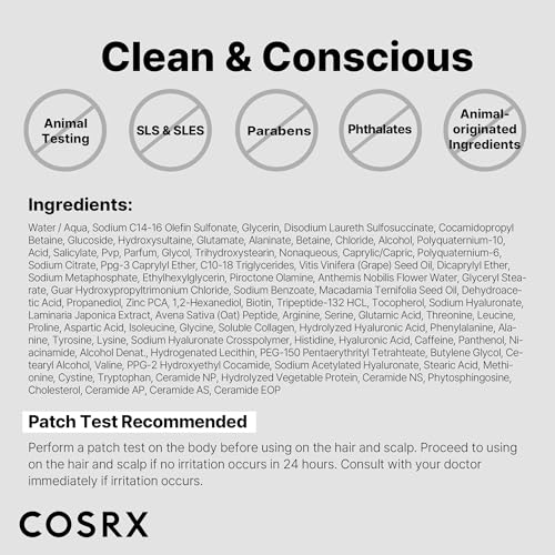 COSRX PEPTIDE 132 Hair Care Kit, Scalp Care Shampoo, Treatment & Serum - image 8