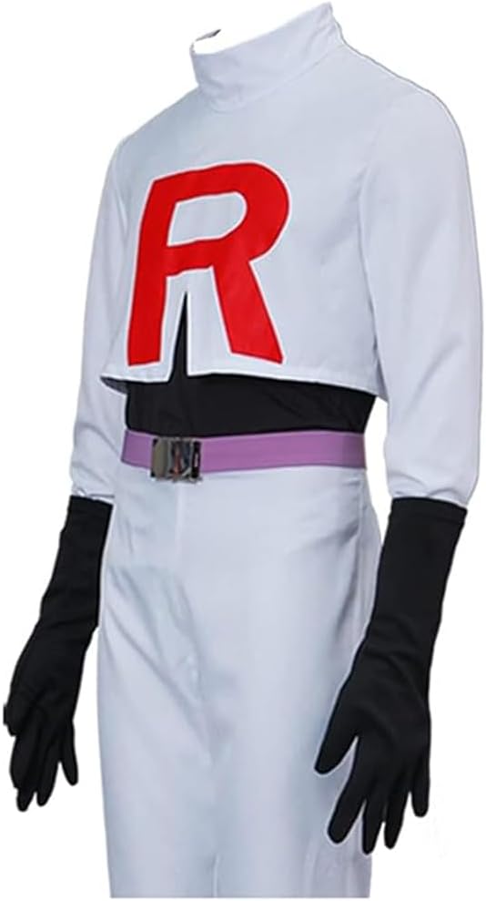 Jessie and James Cosplay Costume Halloween Team Rocket Full Set Suit Outfit for Men Women - Image 2
