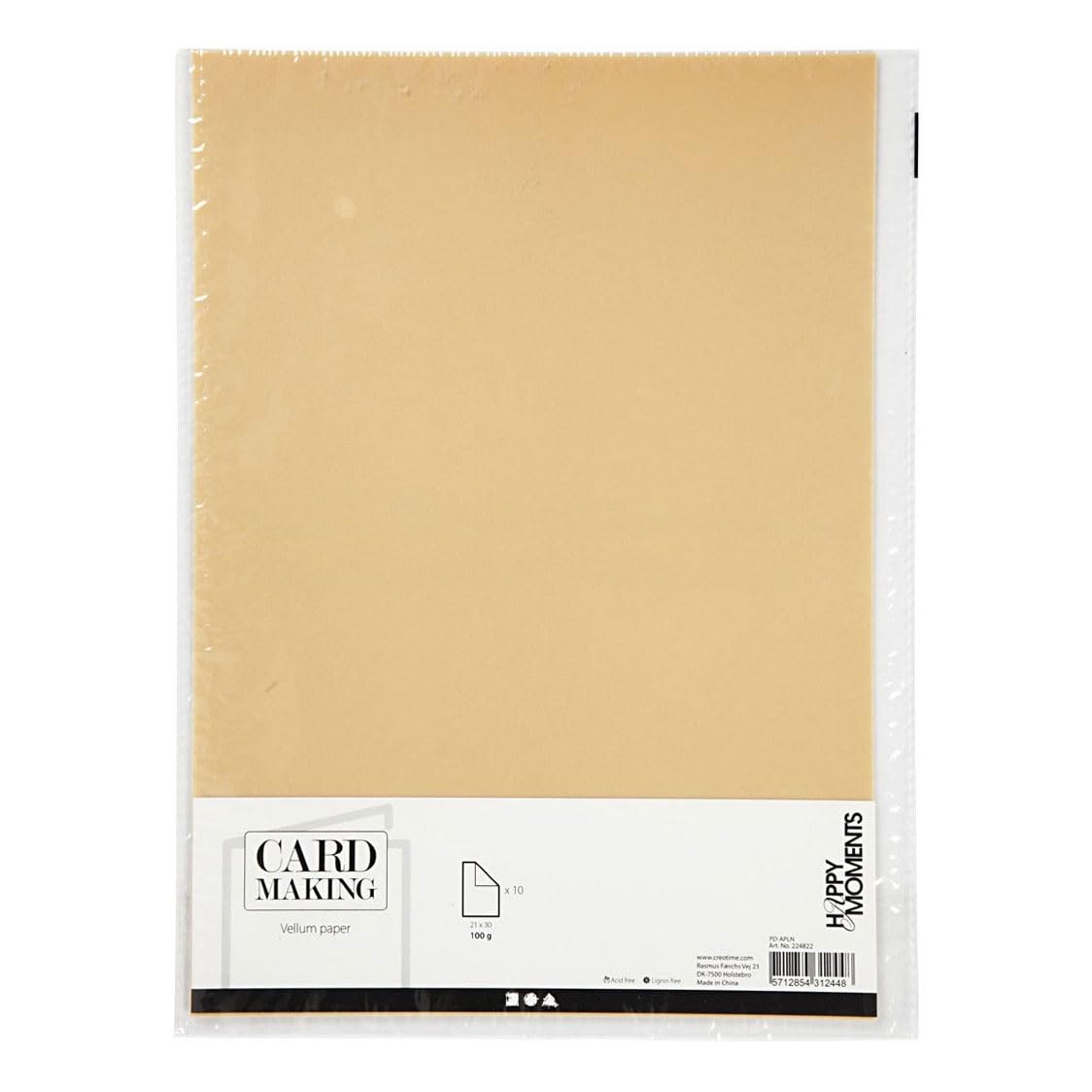 Happy Moments Vellum Paper and cellophane, Natural, One Size