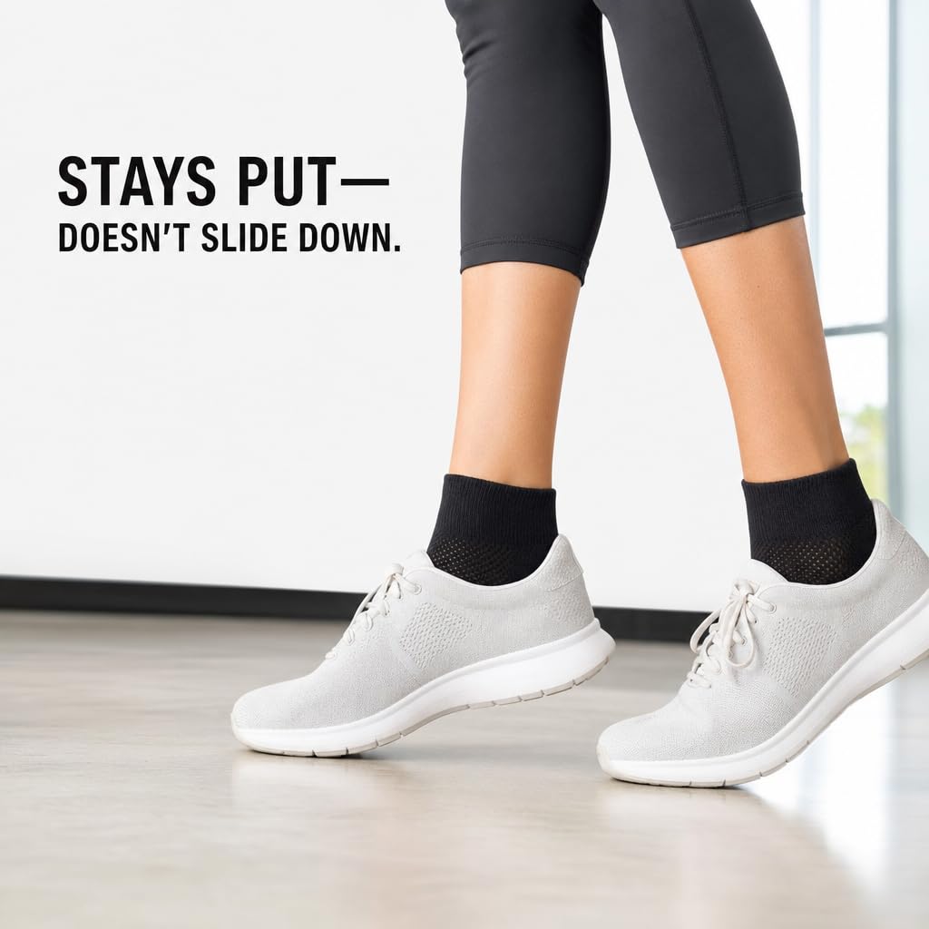 No Nonsense Cushioned Mesh Quarter Top Ankle Socks-Premium Comfort for Women Calcetín (Pack de 3) para Mujer
