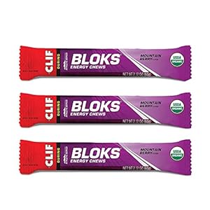 CLIF BLOKS – Energy Chews – Mountain Berry – Non-GMO – Plant Based Food – Fast Fuel for Cycling and Running -Workout…