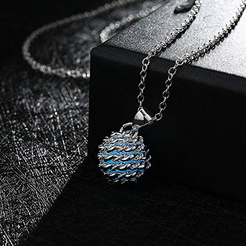 Preisvergleich Produktbild Good dress Geometrische Unisexzink-Legierungs-Kabel-Ketten-An... Reihen-Runde Leuchtende Halskette, Preußischblau