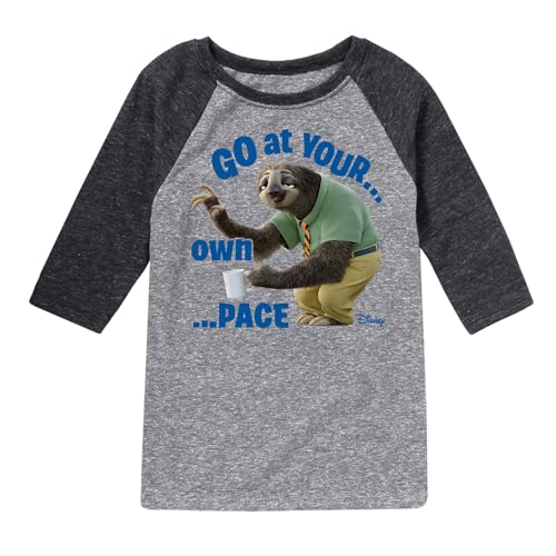 Disney Zootopia - Your Own Pace - Toddler & Youth Raglan Graphic T-Shirt