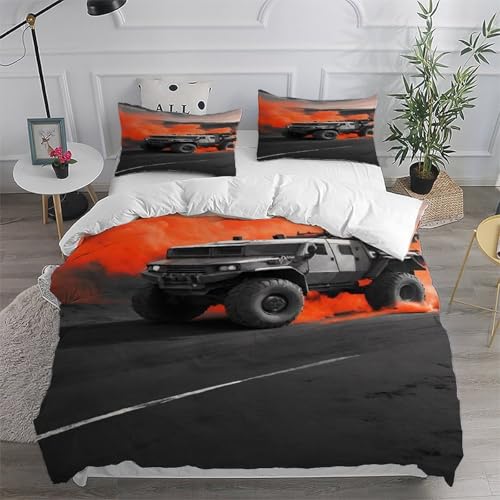Housse de couette grand format facile à laver parure de lit résistante microfibre - 6