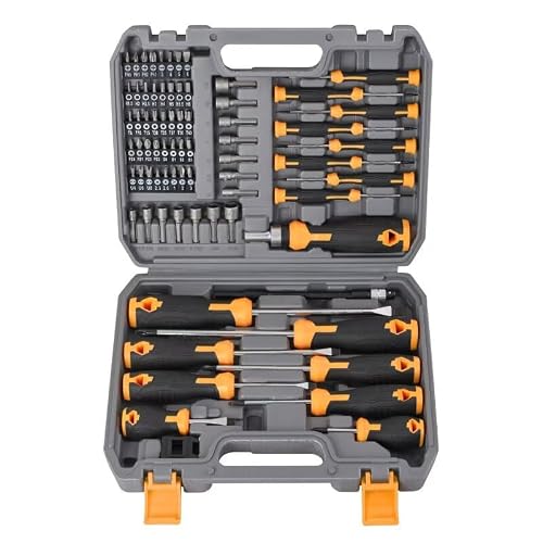 73Pcs/Set Magnetic Screwdriver Sets - CR-V Hand Tools with 360° Flexible Pole for Electronics Repair Precision Tools Kit