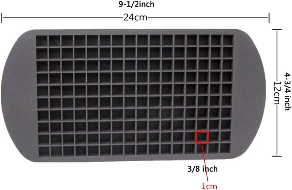 Molde de silicona para hielo mini cubos 160 piezas marrón oscuro miniatura 2