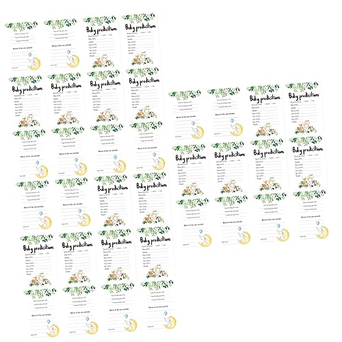 ABOOFAN 60 Pçs Cartões De Previsão De Bebê Chuveiro Chapéu De Para Jogos De Revelação Casa De Fazend
