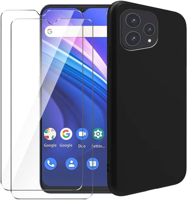 Miniatura 6 de Funda de silicona para Cubot P80, funda protectora de cuerpo completo suave y sedosa, a prueba de golpes, con forro de microfibra (negro)