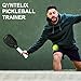 Pickleball Training Paddle -USAPA Approved Pickleball Trainer Practice Paddle, Carbon Fiber Particle Paint Frosted Surface, Extra Long Handle, 16mm Core Sports Sweet Spot Training Paddle