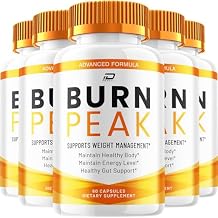 Burn Peak Capsules BurnPeak Natural Blend Advanced Formula 800MG Dietary Supplement Maximum Strength 5 Pack - 300 Capsules