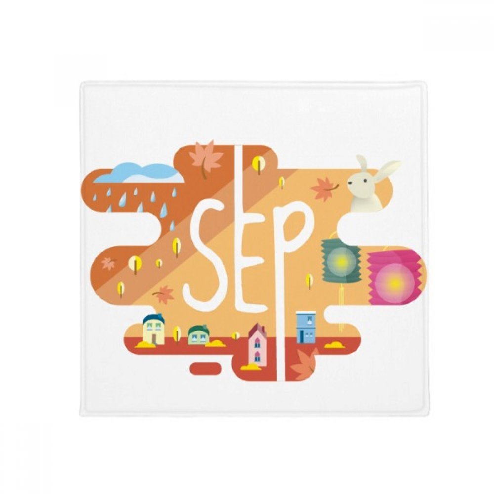 Cadeau tapis de sol Septembre illustration multicolore 80cm