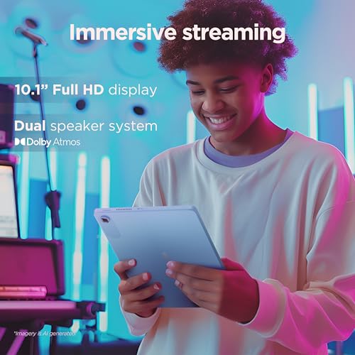 Lenovo Tab with Clear Case, 10.1" WUXGA (1920x1200), MediaTek Helio G85, Octa-core, 4GB RAM, 64GB Storage, Android 14 - ZAEH0069AE