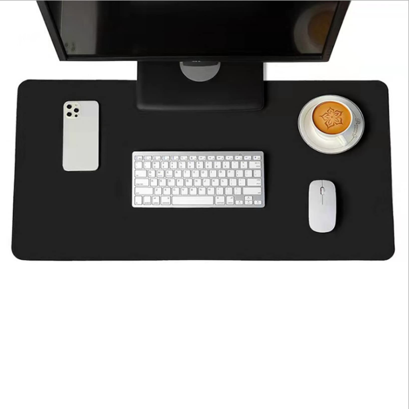 Amazon.co.jp: キーボードマット デスクマット 黒 マウス レザー 防滑