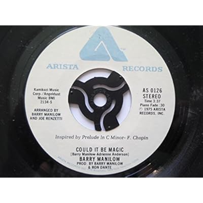 Manilow, Barry Could It Be Magic 7" Arista AS0126 EX 1975 US pressing
