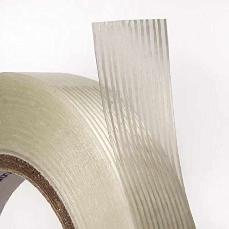 Image of AR Tapes Cross Filament Strapping Tape (Size - 2inch x 45 Meter) Heavy Duty Transparent Reinforced Fiberglass Pack of 1