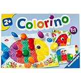 Ravensburger Kinderspiele 20832 - Colorino - Kinderspiel zum Farbenlernen, Mosaik Steckspiel, Spielzeug ab 2 Jahre