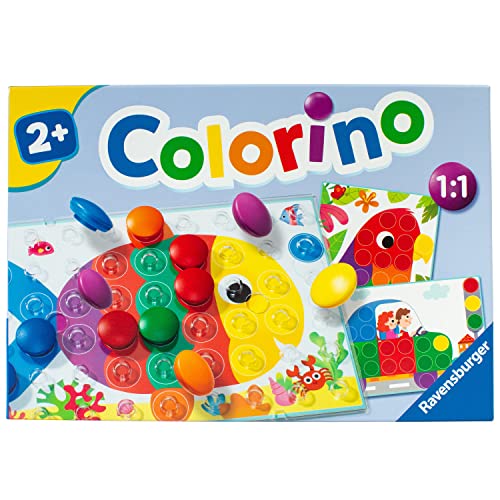 Ravensburger Kinderspiele 20832 - Colorino - Kinderspiel zum Farbenlernen, Mosaik Steckspiel, Spielzeug ab 2 Jahre