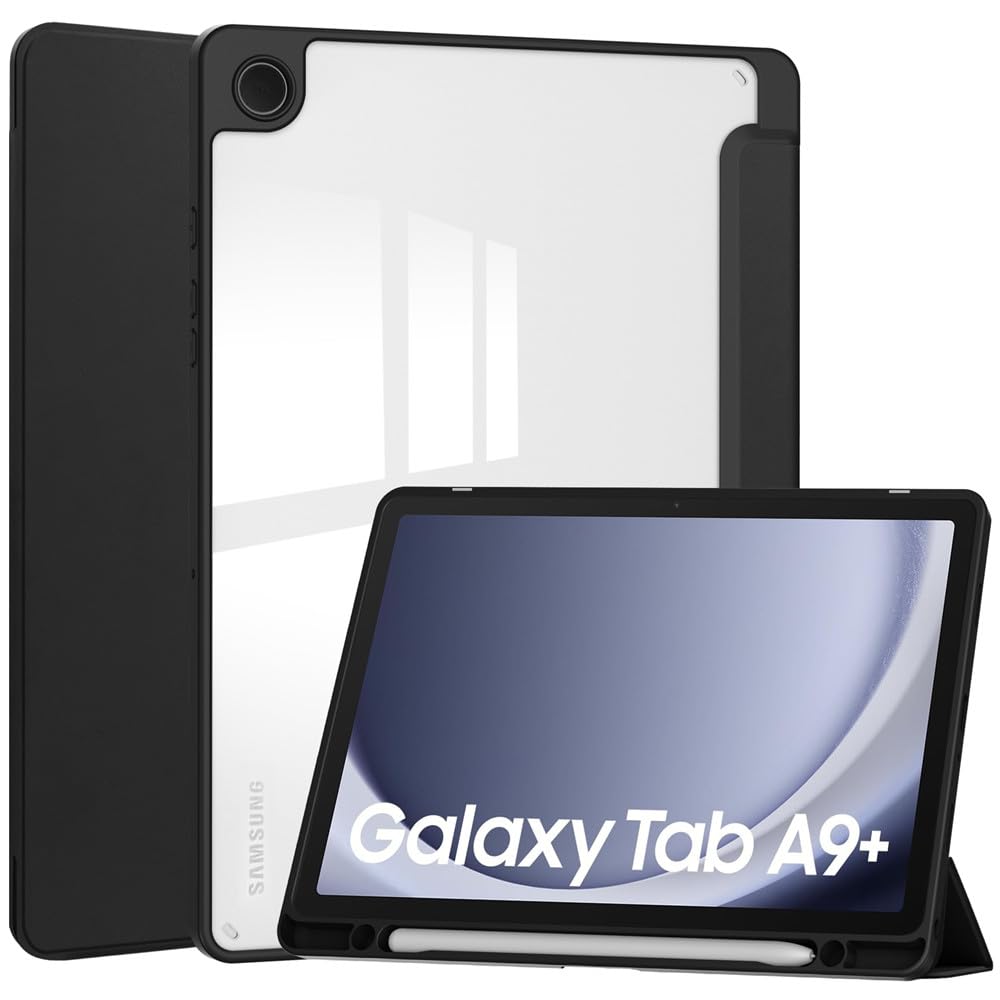Amazon.co.jp: Galaxy Tab A9+ 11インチ ケース 背面透明 クリア S Pen 