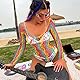 Damen Regenbogen Durchsichtig Fischnetz Body Rückenfrei Langarm Bodysuit Einteiler Babydoll Bunte Mesh Netz Bodycon Rave Festival Gogo Clubwear Nachtwäsche Reizwäsche Negligee Dessous Langarm